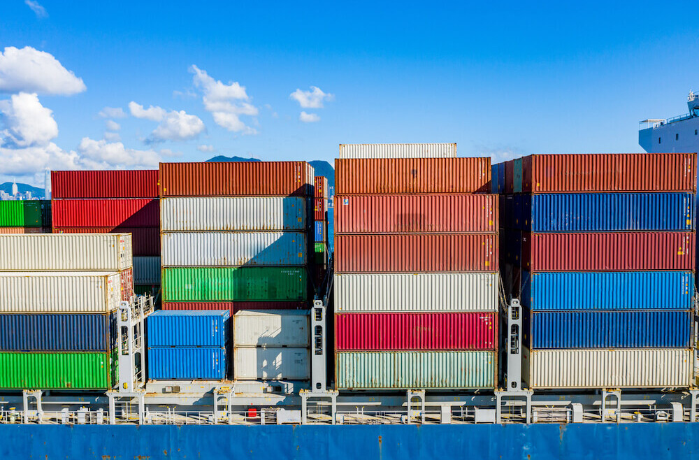 shipping containers stacked