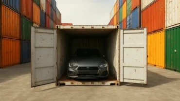 Car Stored in Shipping Container